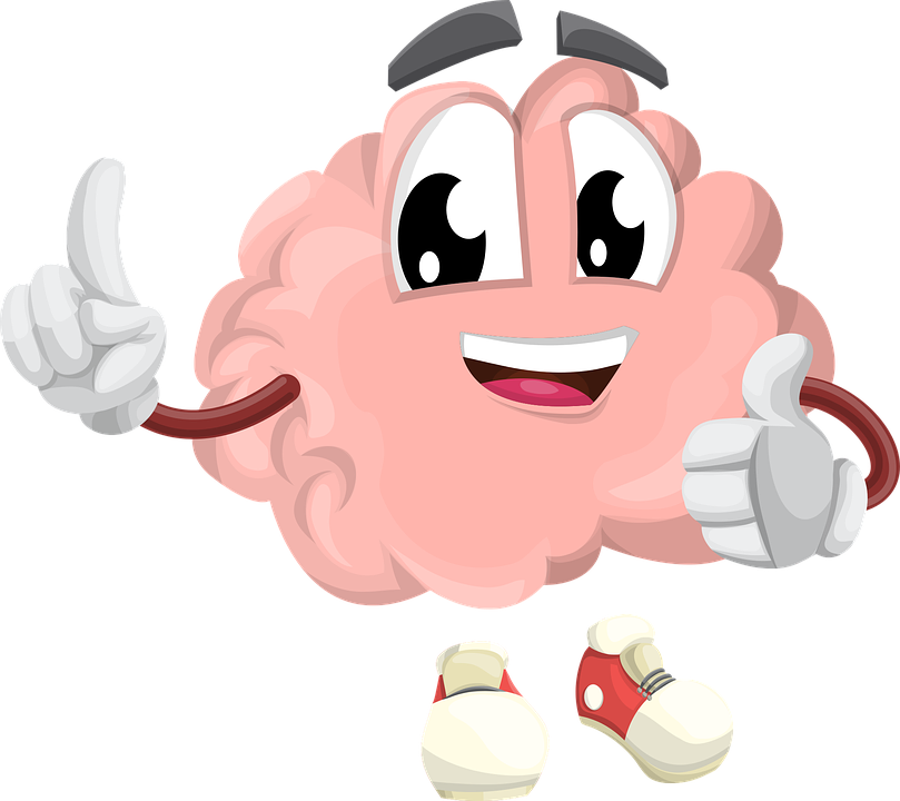 Glad hjernefigur illustration